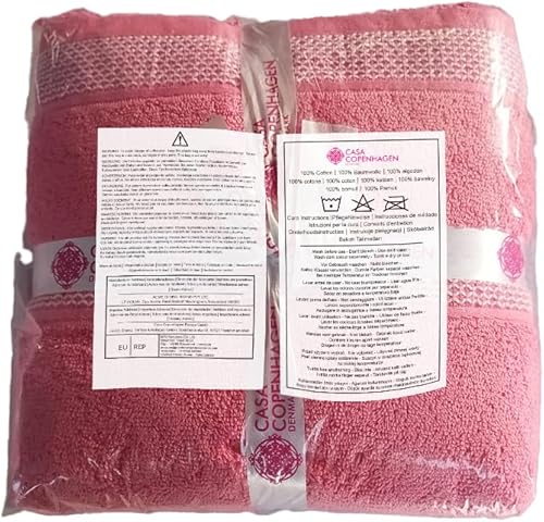 Miniatura 8 de CASA COPENHAGEN Diseñado en Dinamarca, 21.16 ozm, 2 toallas de baño grandes, 2 toallas de mano grandes, 2 toallas pequeñas, 2 toallas pequeñas,
