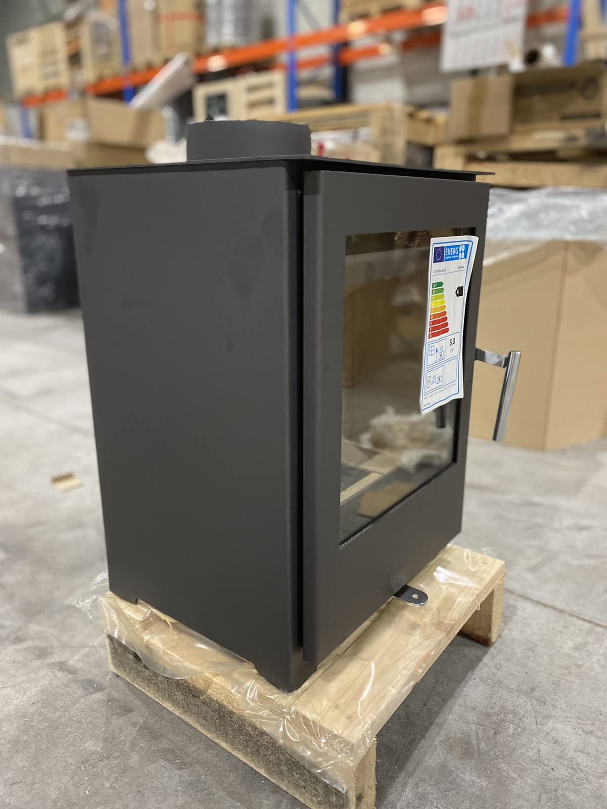 VICTORIA-05 Ltd. Poêle à bois EEK A+ - 5 kW, Gris