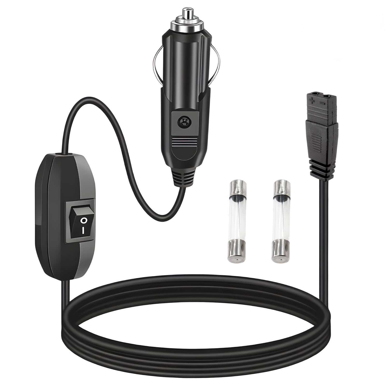 3m 12V Car Refrigerator Car power cable, Universal cool box power Extension, Portable Fridge Power Adapter for Camping Travel Festivals, 12V DC Plug Cable for Cars, Outdoor Appliances