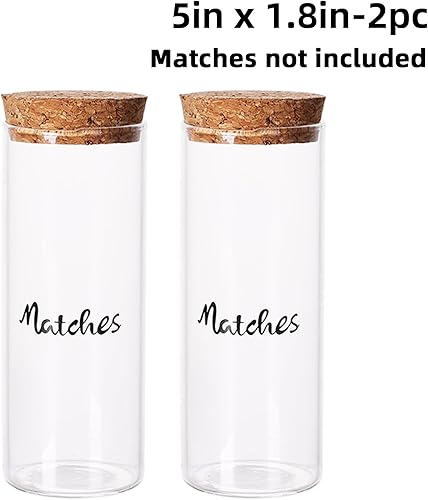 Vista 3 de Juego de 2 tarros de cristal para casa de campo con tachuelas y tapa de corcho, juego de 2 tarros de cristal de granja para decoración del hogar