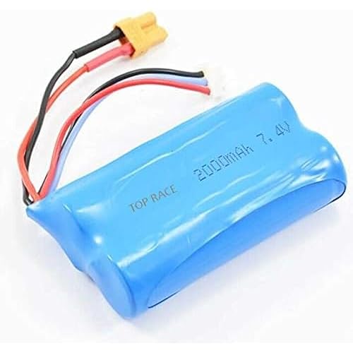 Top Race BaterÃa de repuesto de 7.4 V 2000 mAh para TR-211M, TR-213 RC excavadora y camiones de construcción (TR-211M-B)
