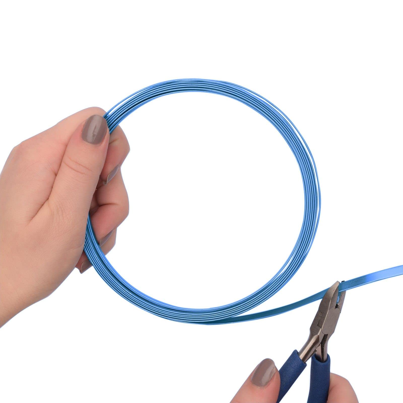 Vaessen Aludraht Flach 5x1mm - Biegsamer Schmuckdraht 5 Meter Braun