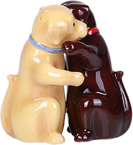 Miniatura 2 de Pacific Giftware Hugging Labradors - Juego de saleros y pimenteros magnéticos de cerámica