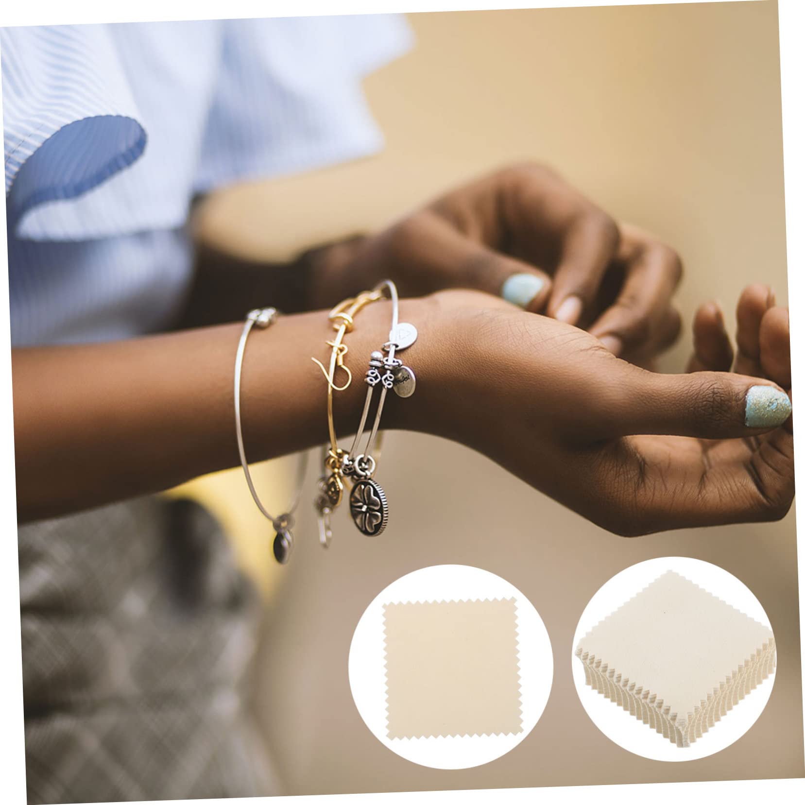 SOIMISS 150piezas Paquete De Paños De Limpieza De Joyas Coloridos Paños De Pulido para Plata para Limpiar Pantallas y Superficies