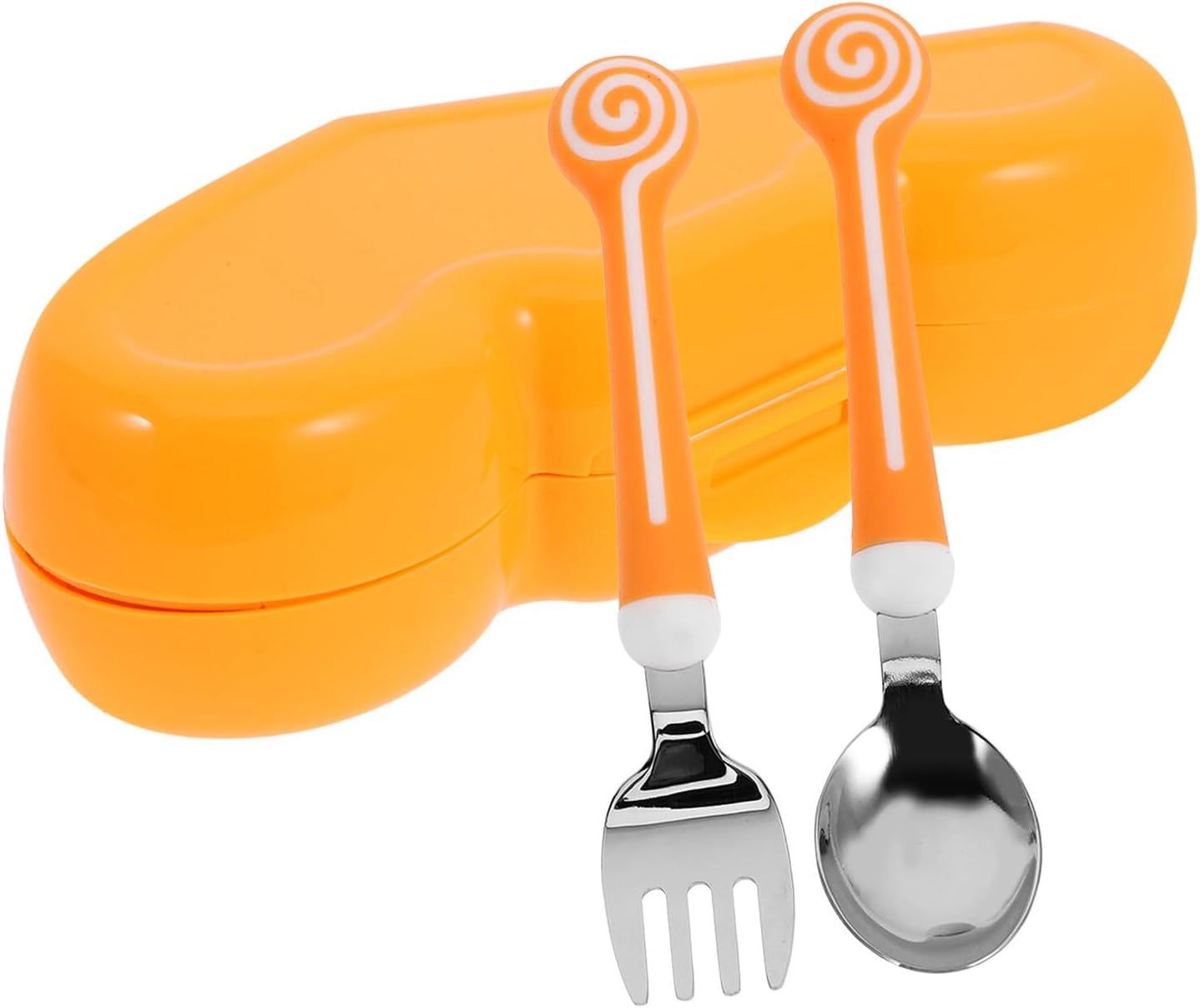 Portable Stainless Steel Utensil Set with Non-slip Handles Reusable Spoon and Fork Flatware for Food-grade Cutlery for Self-feeding and Easy Cleaning - Image 1 of 9