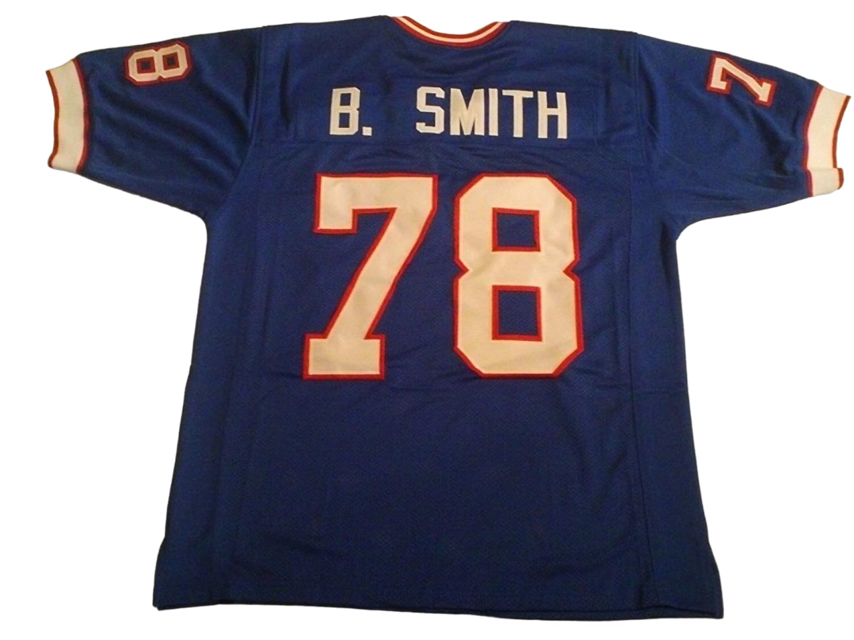 Bruce Smith Custom Jersey Stitched Blue Football New No Brand/Logos (US, Alpha, 3X-Large, Regular, Regular, Blue)