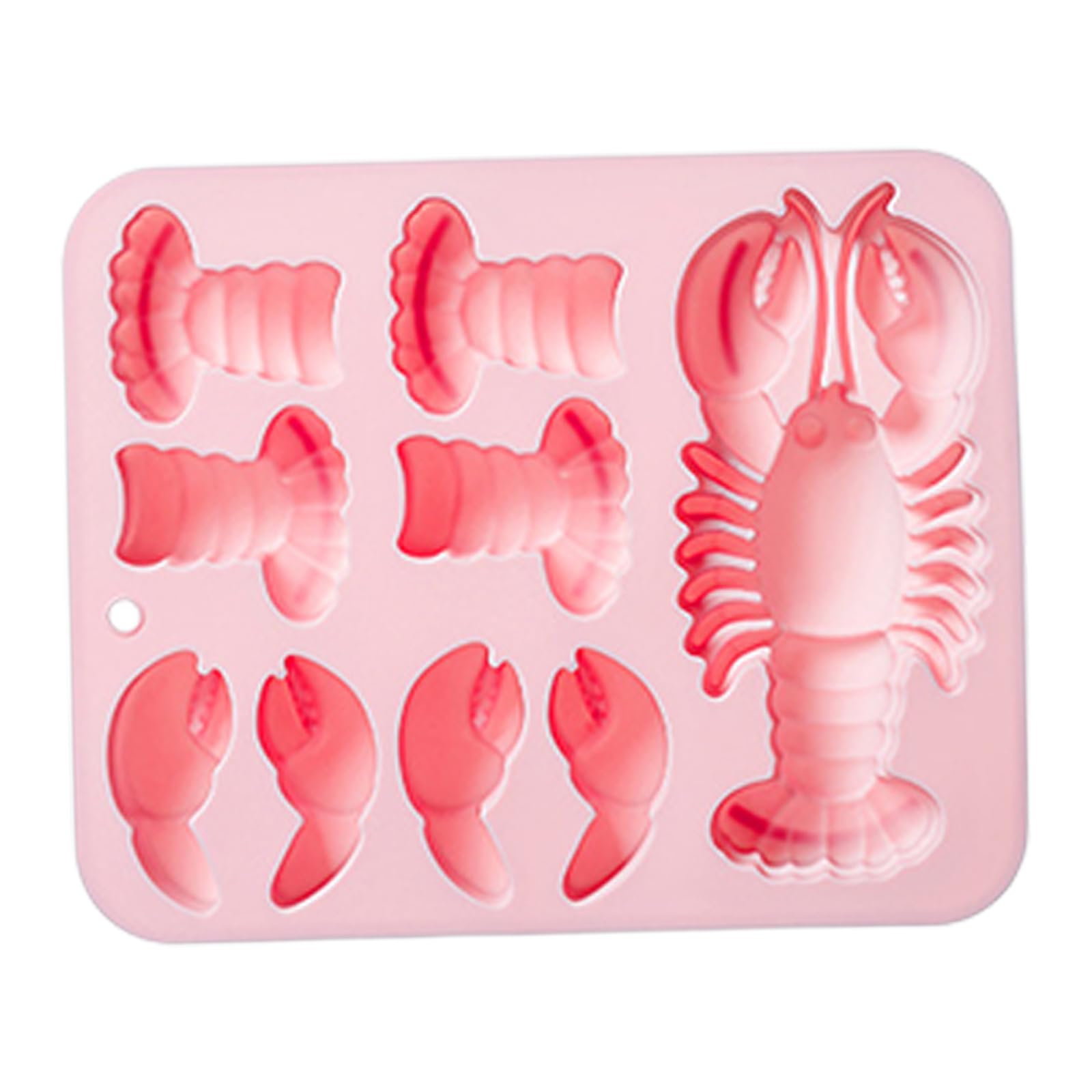 LWHZOFR 9 Cavity Lobster Mold, Silicone Detail Mold 19.5 X 15.8 Cm for Dessert Decorating, Candy Shaping and Use