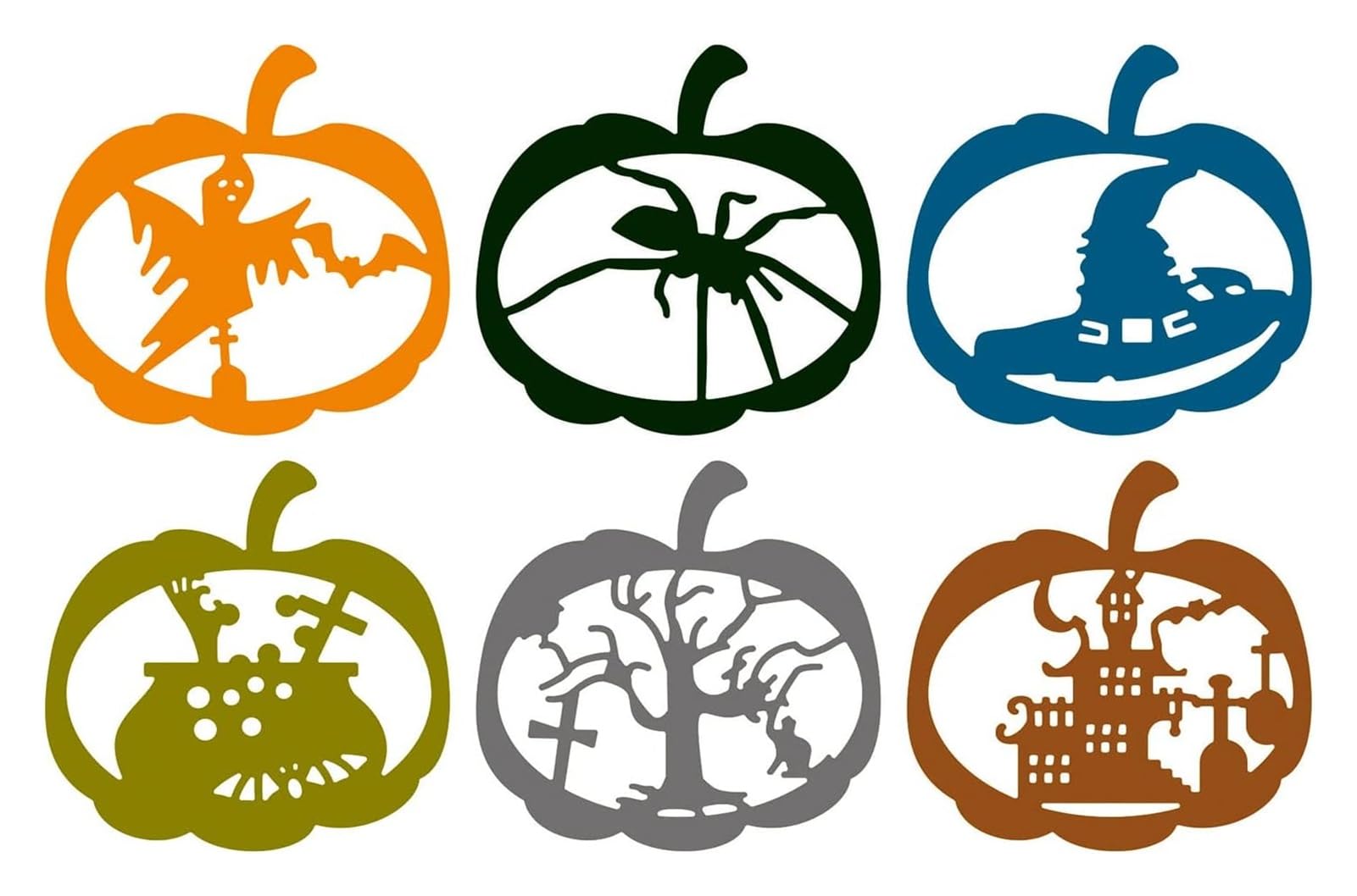 Fustelle per Halloween, stencil per scrapbooking, goffratura