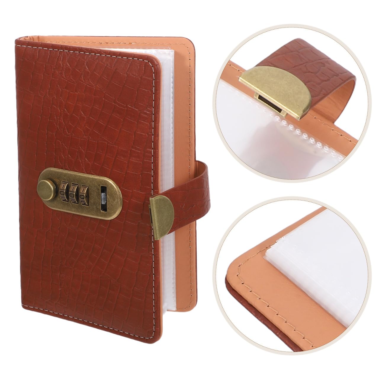ibasenice Livre d'argent pour espèces – 100 enveloppes avec verrouillage par mot de passe – Classeur budgétaire avec enveloppes et poches de défi 17,8 x 11 cm