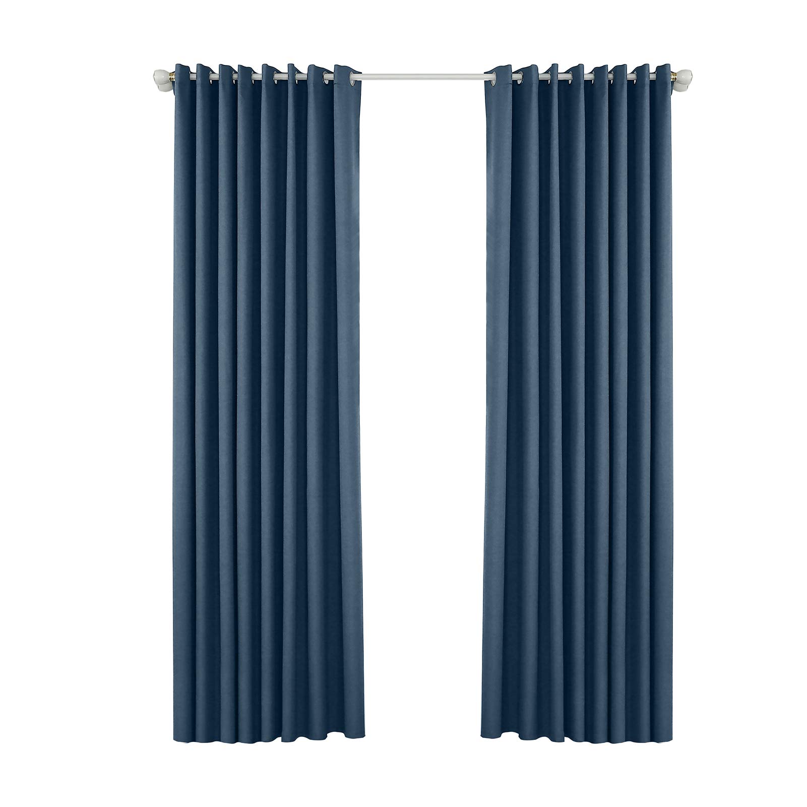 Pergola Outdoor Drapes,Blackout Patio Outdoor Curtains,Waterproof Outside Decor with Rus roof Grommet for Pergola/Porch(2 Panel,52''W*63''L)(Dark blue52 Wx63 L) -Layfoo-image-2