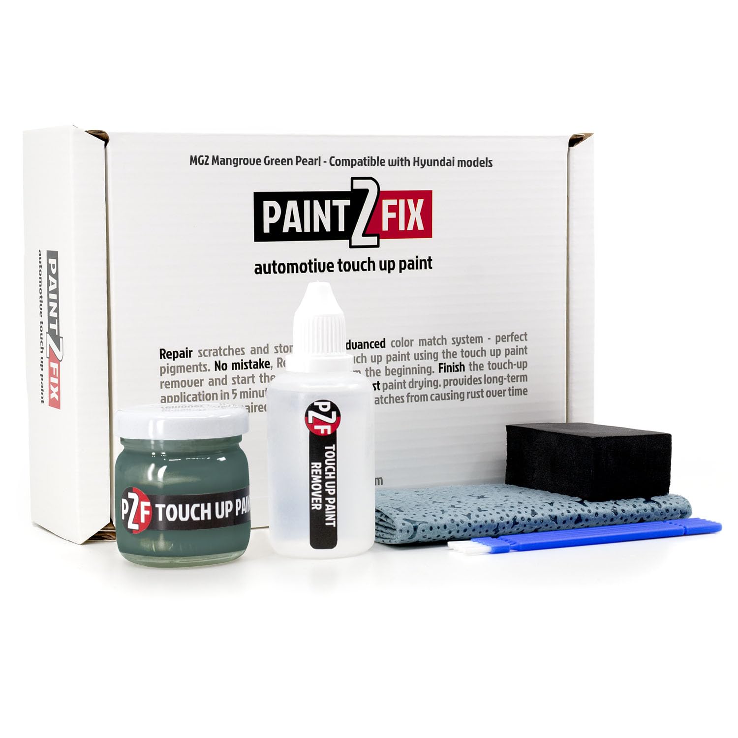 Paint2fix Mg2 - Mangrove Green Pearl Mg2 Mangrove Green Pearl Touch Up Paint Kit - Scratch & Chip Repair Compatible With Hyundai