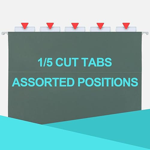 Miniatura 5 de HERKKA Carpetas colgantes de capacidad adicional, paquete de 30 carpetas colgantes reforzadas tamaño carta con expansión resistente de 3 pulgadas,