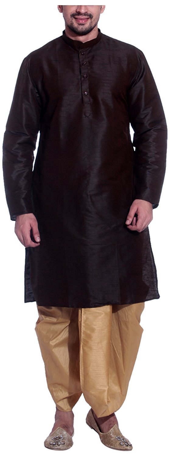 royal kurta Men's Cotton Silk Solid Dhoti And Kurta Set-picture-24