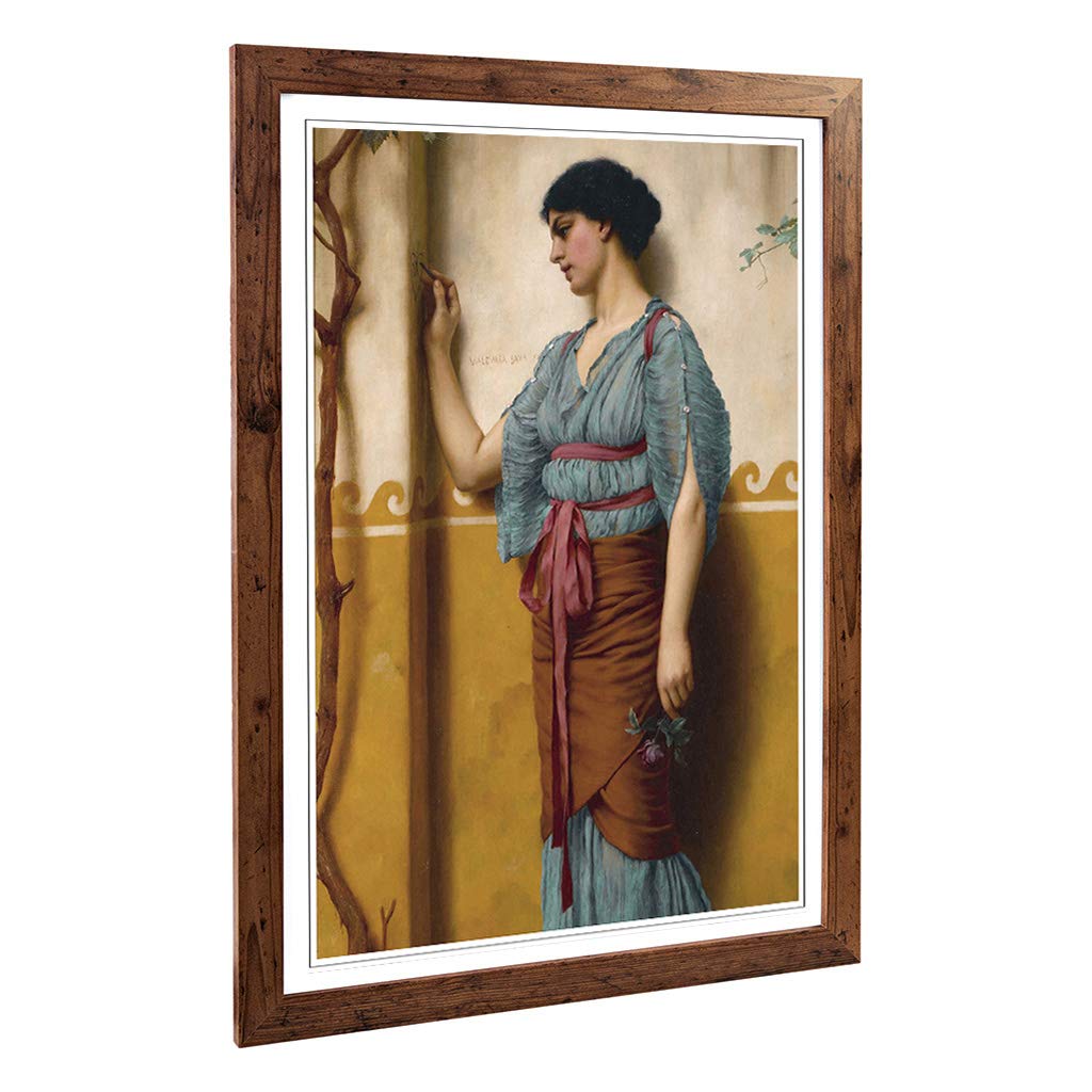 Big Box Art Framed Print of John William Godward The Trysting Place Design | Wall Art Picture | Home Decor for Kitchen, Living Room, Bedroom, Hallway, Walnut, A2 / 24.5x18 Inch / 62x45cm