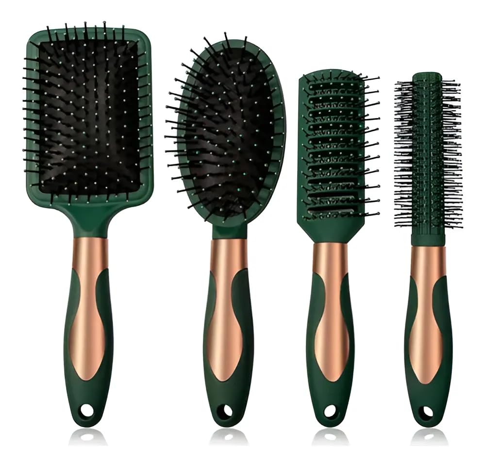 Escova de Cabelo 4 Peças Escova De Cabelo Profissional Escova Finalizadora de Cachos