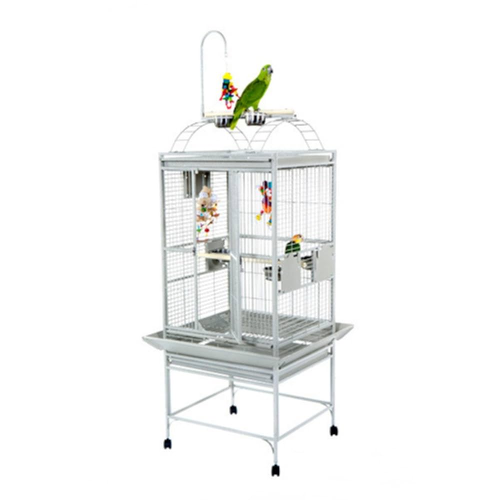 Amazon.com : A&E Cage 8002422 White Play Top Bird Cage with