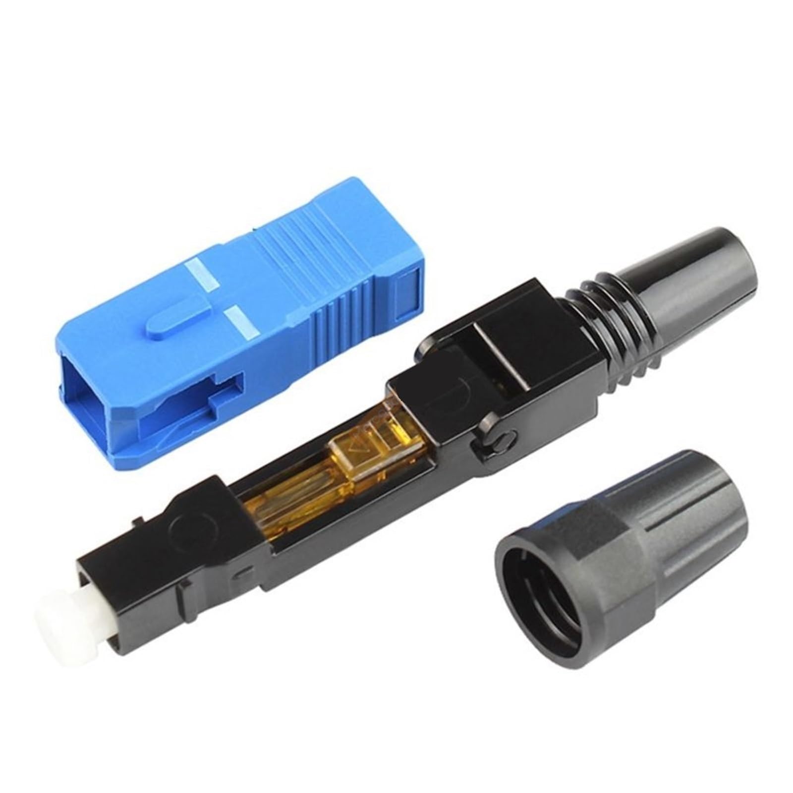 Épisseur de Fibre Optique SC 50-400PC Rapide UPC Fibre Optique Épisseuse à Froid Connecteurs Rapides Réutilisable FTTH(100pcs)