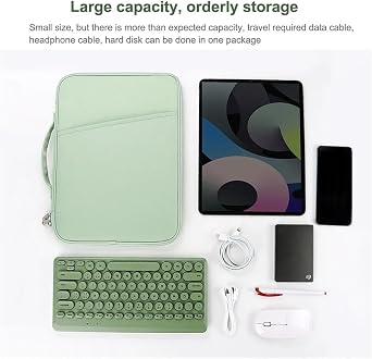 Tablet Sleeve Bag Compatible with Boox Note Max / T13C / Tab X C 13.3 inch Universal Laptop Pouch Handbag for 13'' Tablet eReader(Green)