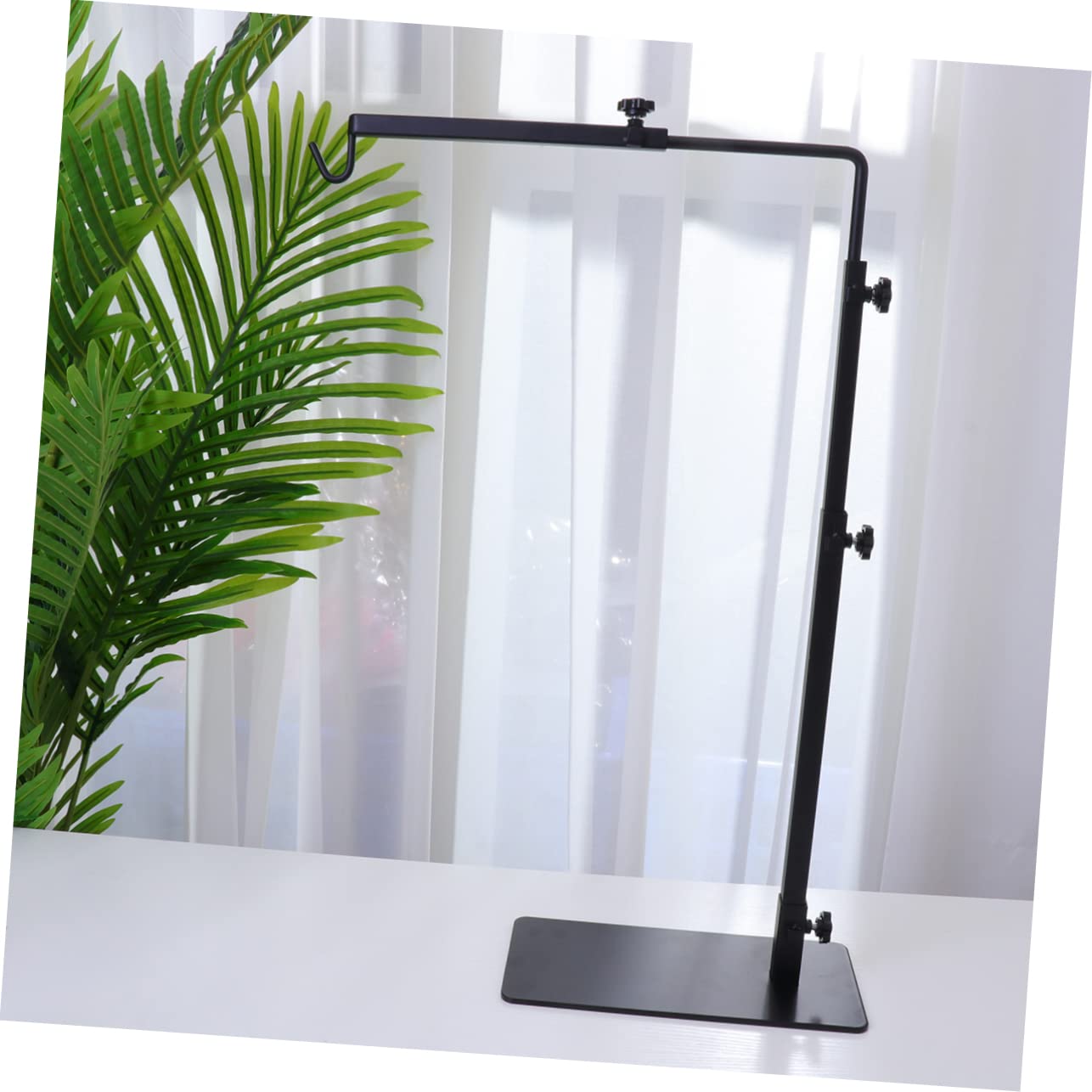 Soporte de Luz para Reptiles para Lámpara de Calefacción, Tamaño L | Hierro Negro, para Acuario y Pecera, Sostiene Focos de Terrario y Proporciona Iluminación