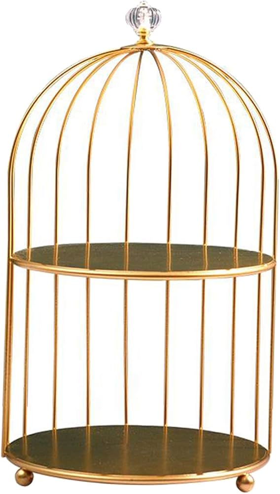 限定ノベルティ☆鳥かご風スタンド コスメトレイ Amazon | 鉄の鳥籠形ケーキディスプレイ & 提供するスタンド