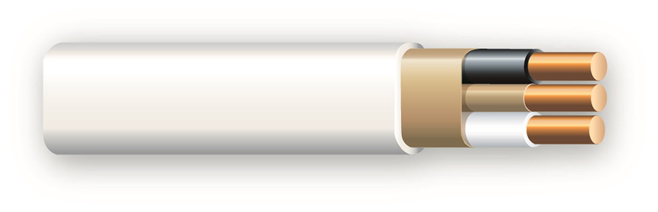 Cerrowire 147-1402BR 50-Feet 14/2 NM-B Solid with Ground Wire, White