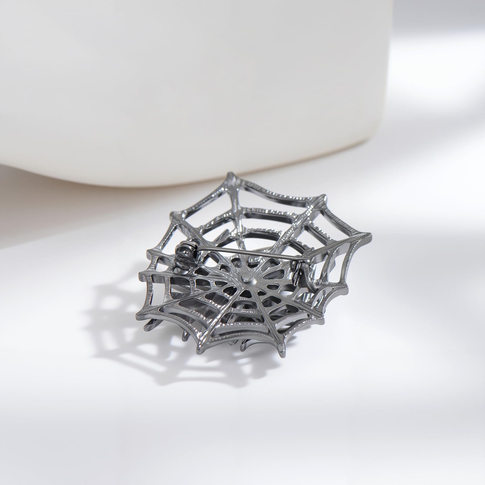 Broches de Solapa con Diamantes de imitación Negros y Cristales, Ideales para Halloween. Regalos para Mujeres y Hombres.