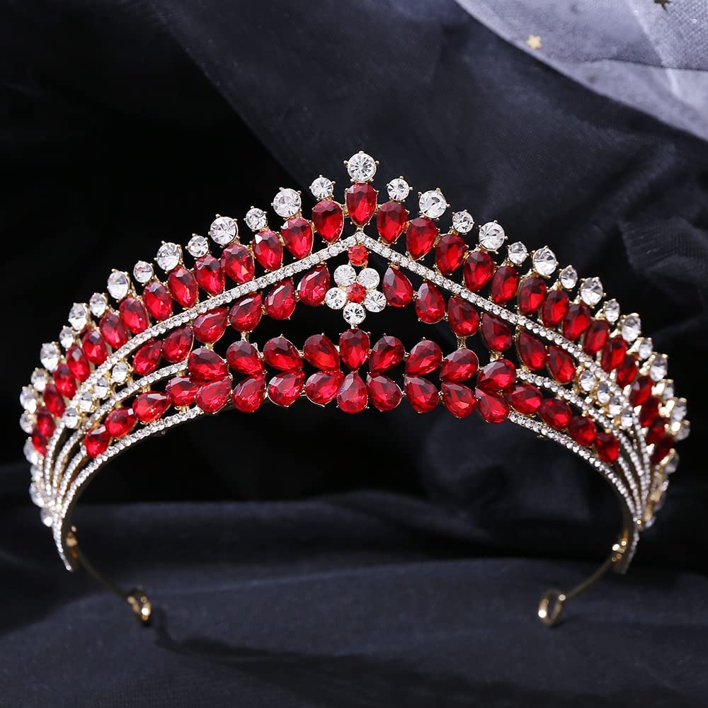 Ręcznie robione kryształowe tiary ślubne nakrycie głowy korony Rhinestone korowód Diadem Bride opaski ślubne akcesoria do włosów obręcz do włosów (kolor metalu: srebrno-biały)
