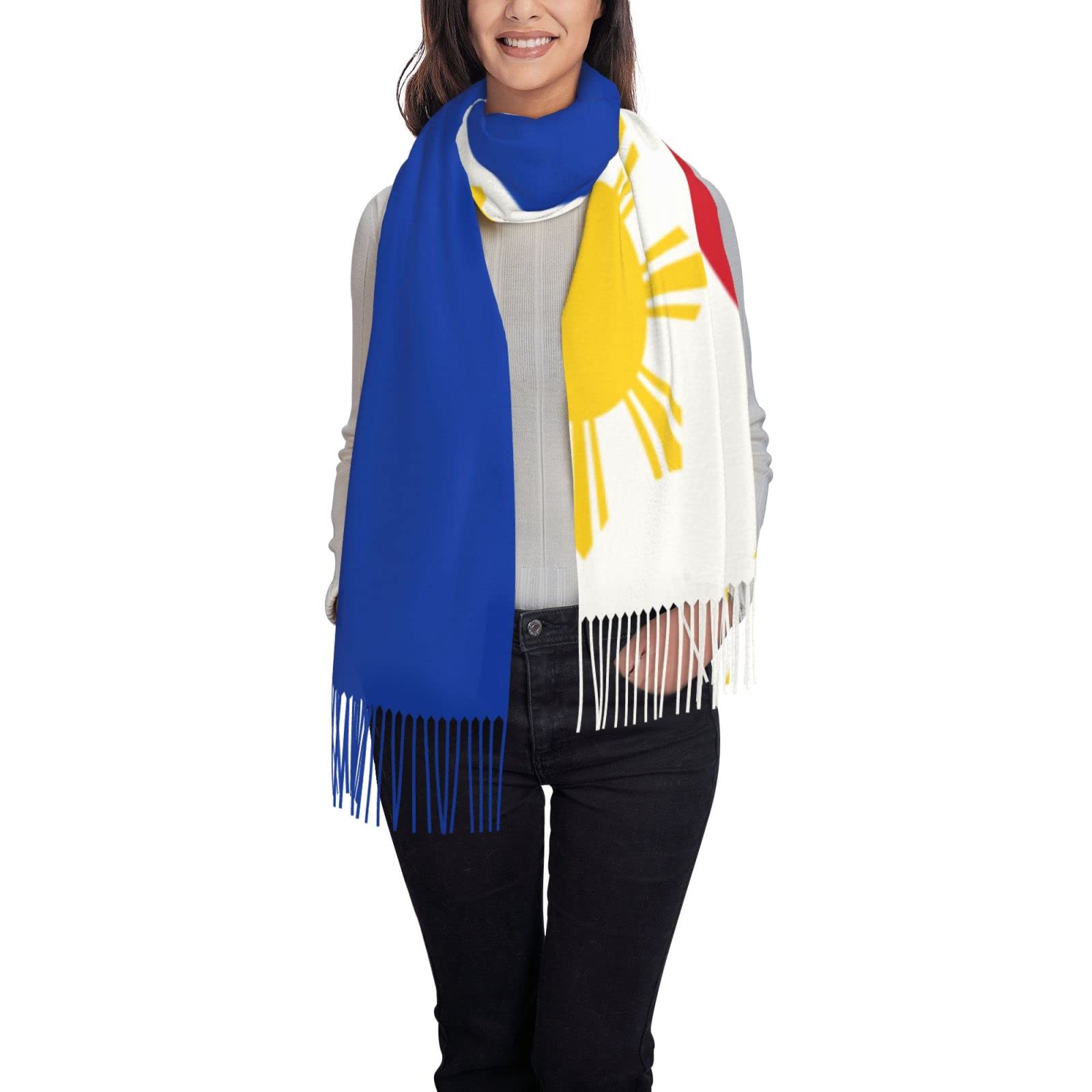 OZLOYFMJL Flag of the Philippines Scarf for Women and Men Winter Warm Scarves Large Shawl Wrap Shawl Gifts