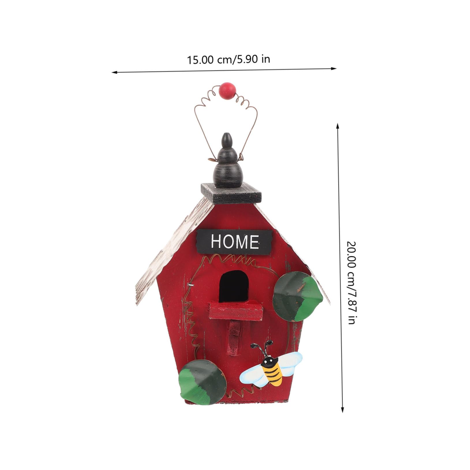 Abaodam 2Pcs Natural Wood Bird House Decorative Outdoor Nesting Box for Garden Unique Hanging Craft Ornament for Home Decor Comfortable Shelter for Birds