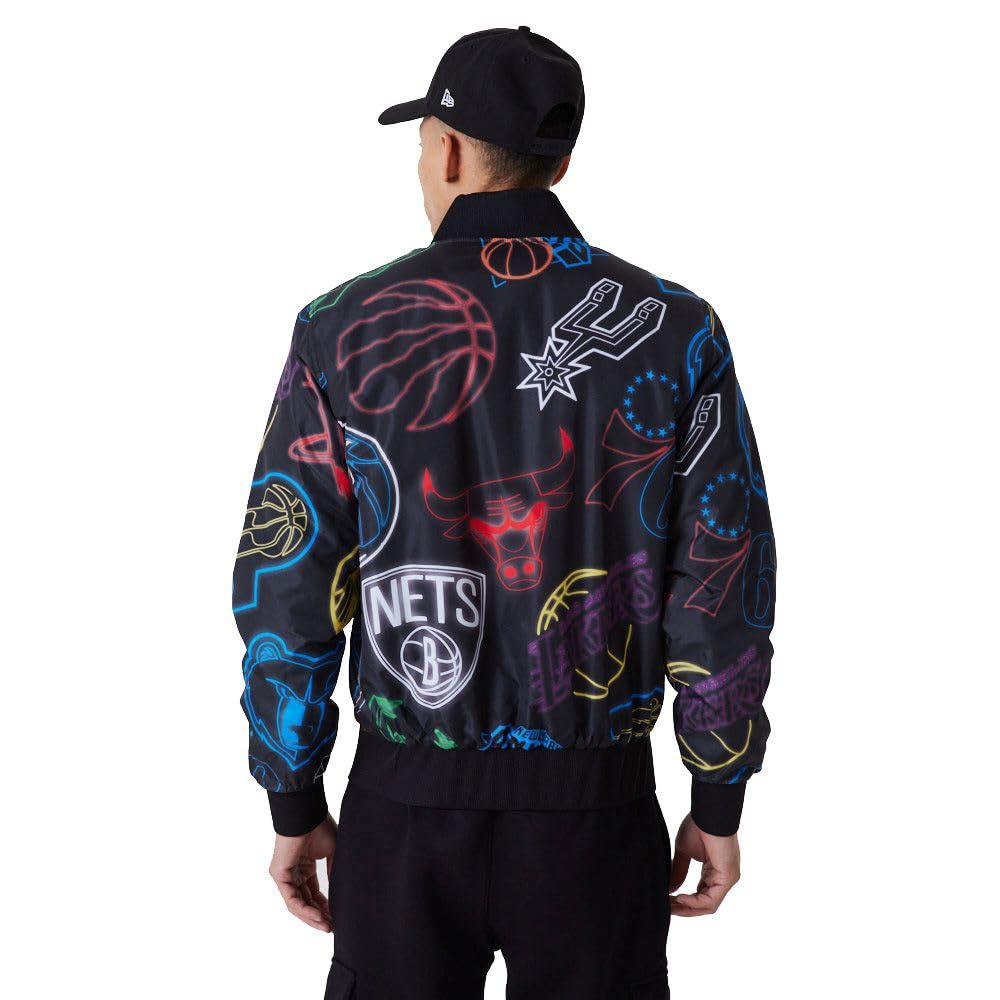 New Era Kurtka bomberka College - NBA All Over Neon Print