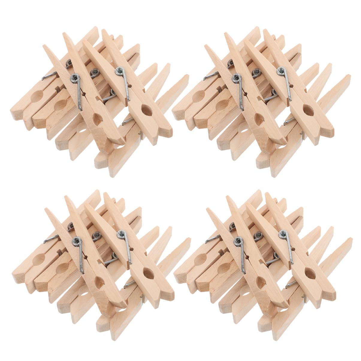 GALPADA 150piezas Pinzas de Madera para Ropa Resistentes al Viento Mini Pinzas Multifunción para Colgar Fotos Calcetines Interiores y Exteriores