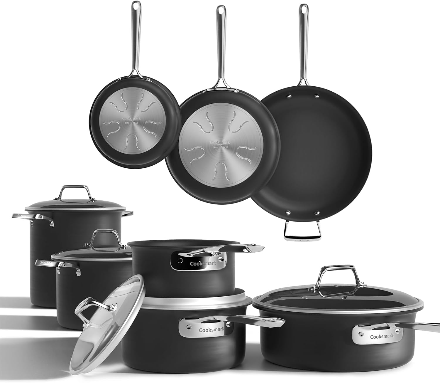 All in One Pan 13 Piece Induction Cookware Set, Non Stick