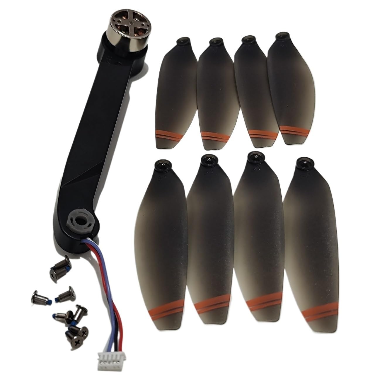 per AE8 Evo RC Drone Pieghevole Quadricottero per Motore brushless Braccio Posteriore B con Accessori Ventola Lama elica 8 Pezzi Parti di droni