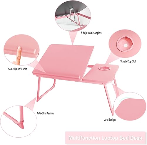 Miniatura 3 de Escritorio portátil para cama, sofá, escritorio portátil para laptop, mesa de cama para laptop, soporte plegable para computadora portátil,