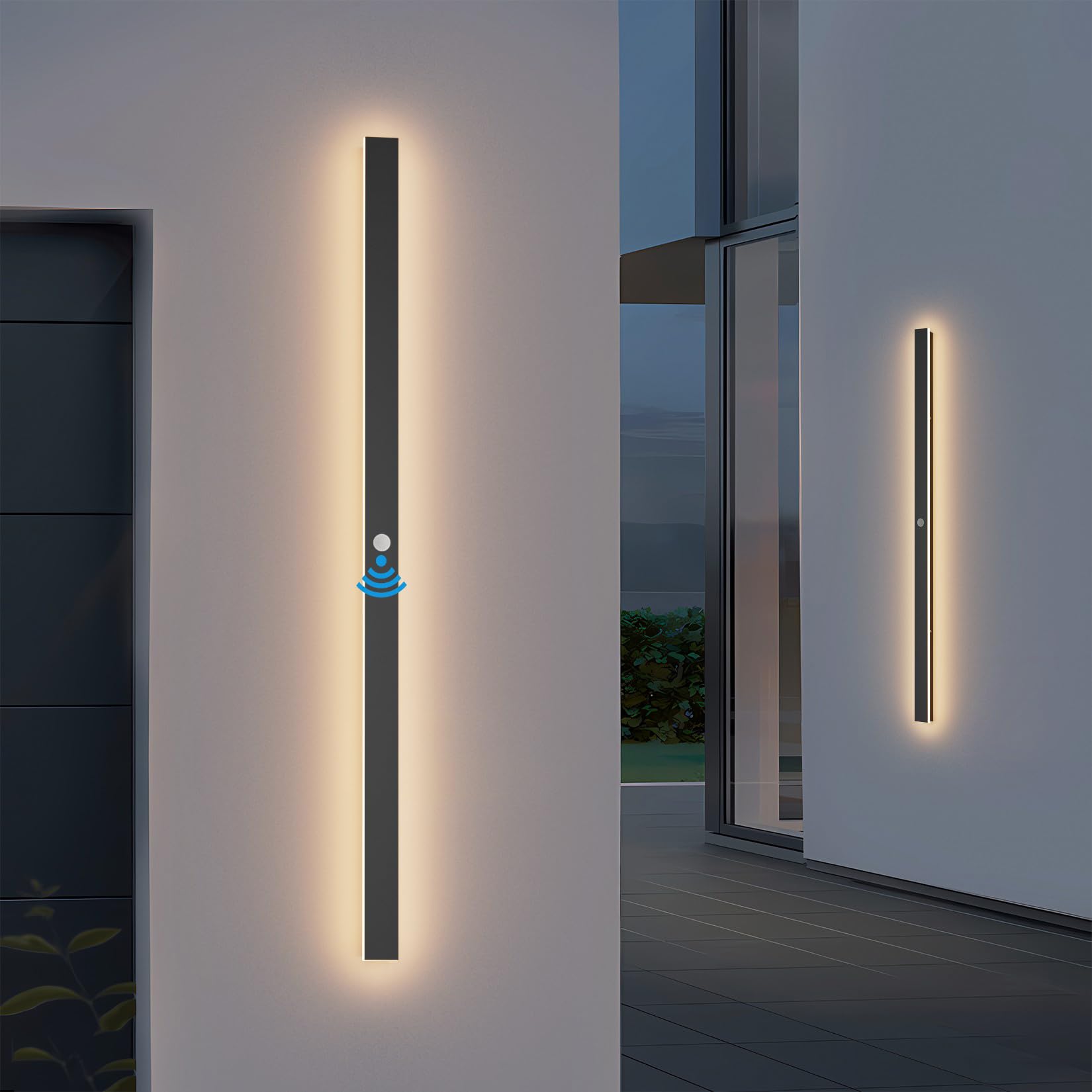 LAMPADA DA FACCIATA A LED 30W CON SENSORE DI MOVIMENTO DA GIARDINO AL Crepuscolo Per Esterni 87394164