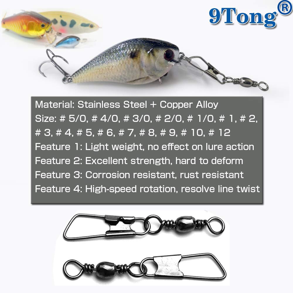 Acciaio inossidabile girevole Acqua salata Molta forza Pesca a scatto Connettore linea barilotto Girelle da pesca barile Snap di sicurezza Attrezzatura da pesca