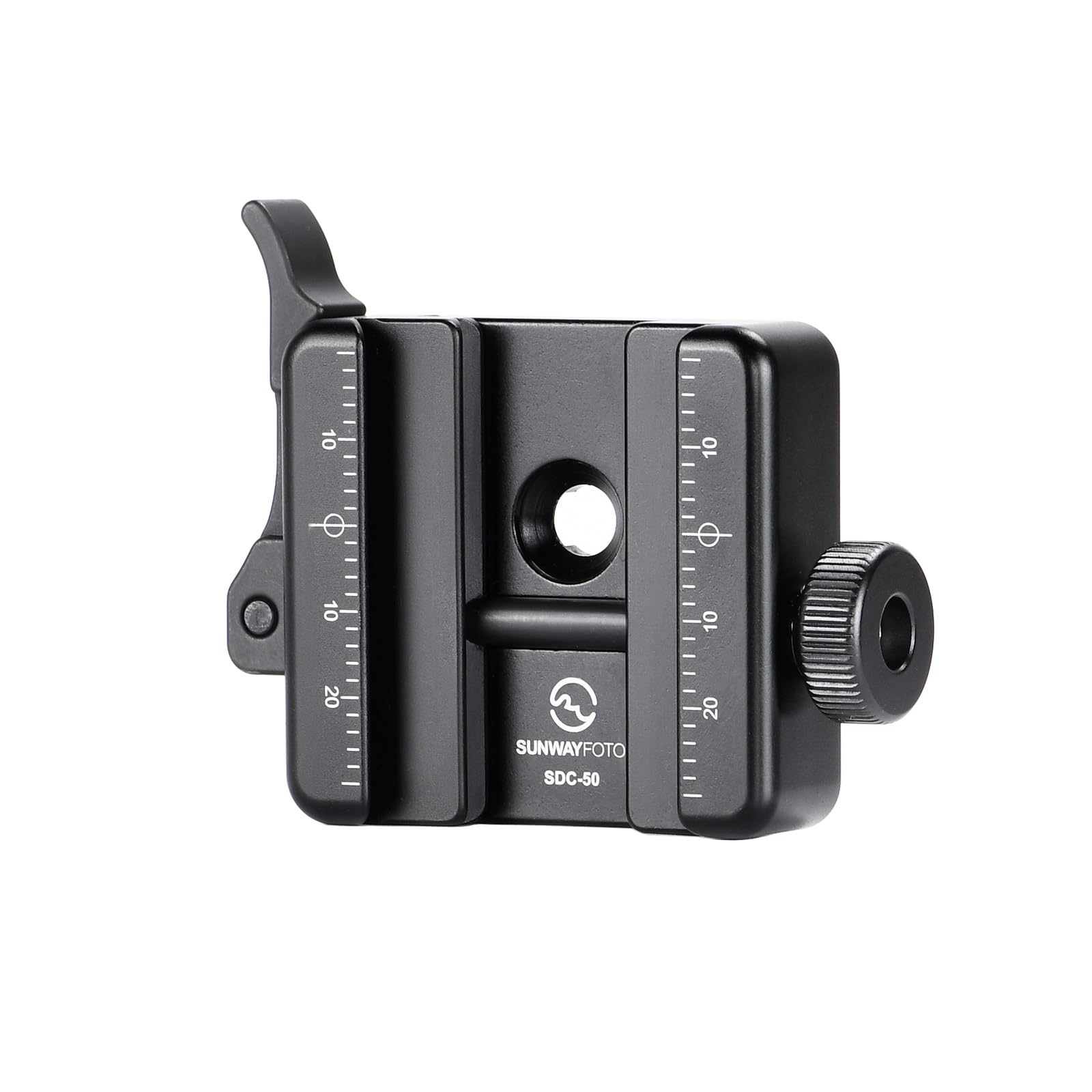 SUNWAYFOTO SDC-50 Arca Swiss Schnellspannklemme für Gewehr mit Picatinny-Adapter, 50 mm