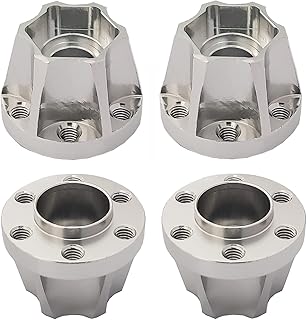 AMOGOT 4Pcs RC Metal 12mm Hex Wheel Hubs Adapters for 1.9/2.2inch Beadlock Wheel Rim Axial Scx10 Trx4 Wraith Gen7 Gen8 D90 CC01 1/10 RC Crawler (15mm S)