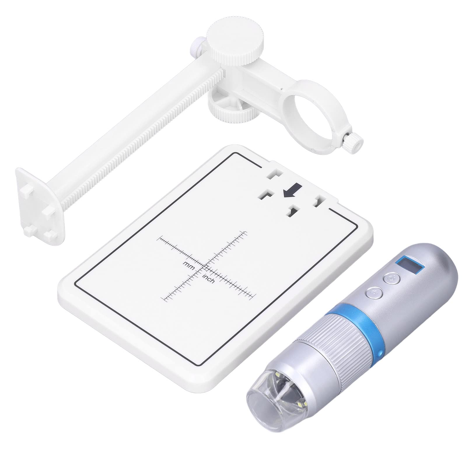 Cocoarm Elektronenmikroskop, ABS, WiFi, Computermikroskop, 50 X Bis 1000 X, 8 LEDs, Manueller Fokus, 1080P, Videomikroskop für die Inspektion von Leiterplatten, Münzen, Schmuck, Uhren, Kinderstudie