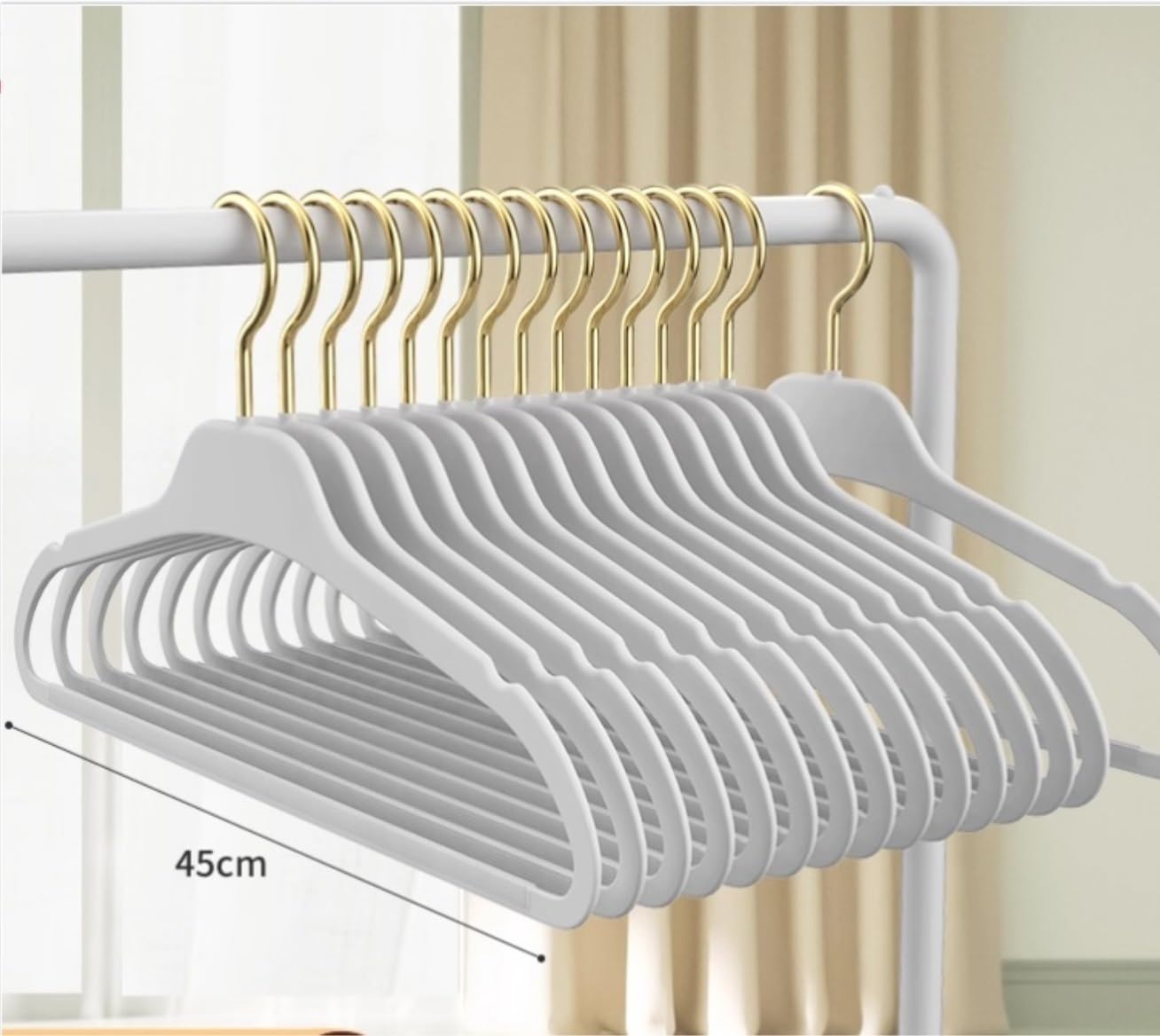 Perchas Armario Vestidor Perchas Antideslizantes Que Ahorran Espacio For Abrigos, Camisas, Vestidos Y Pantalones Duraderas Ahorra Espacio(Oranje,10pcs)