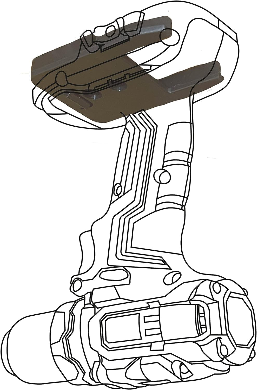 StealthMounts Locking Tool Holders for Ridgid - 8 Pack | Tool Holder Wall Mount for Ridgid | Tool Mount for Ridgid | Drill Holder for Ridgid | Made in UK