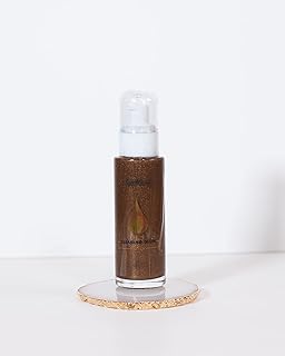 QUEENING - Perfect for Dark to Deep Rich Skintones. Blended with glistening bronze & copper tones to compliment dark to deep melanin filled skin. Body illuminator, illuminate the skin shimmer Lumminizer, Bronzer, luminescence, Strobing effect, body shimmer, gives luxuriously soft dewy moisturized skin. Can be applied all over the body.