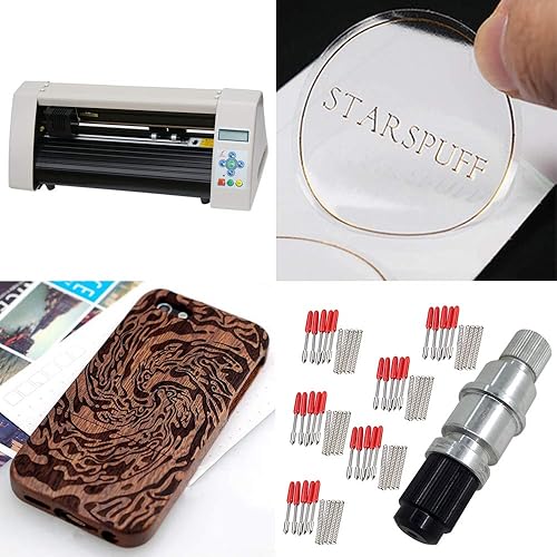 Miniatura 6 de 30 cuchillas de corte para trazador de vinilo AFUNTA Blade (30/45/60 grados) para Roland y la mayoría de trazadores domésticos e importados con base