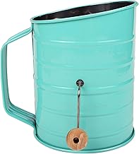 Webake Flour Sifter 3 Cup Stainless Steel Baking Sifter with Rotary Hand Crank