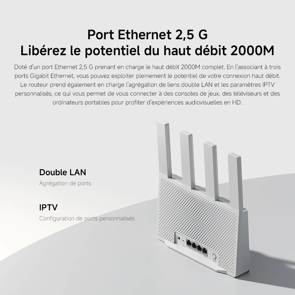 Routeur WiFi7 BE3600 - Port 2.5G, Système Mesh, Technologie WiFi7 Ultra-Performante
