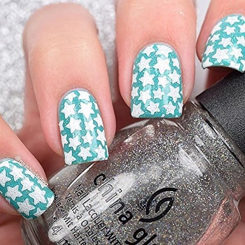 Whats Up Nails - Stars Vinyl Stencils for Nail Art Design (2 Sheets, 24 Stencils Total) image 4