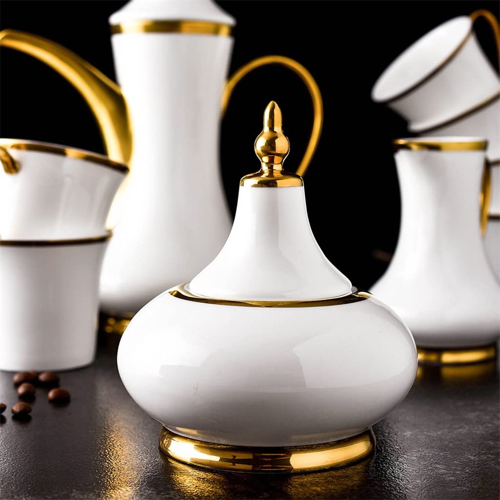 Juego de taza de café con diseño de línea dorada dibujada a mano europea, taza de café, platillo y cuchara, taza de cerámica de alta calidad, juego de tazas de té de porcelana
