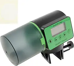 Alimentador automático de peixes, dispensador automático recarregável de alimentos para peixes, dispensador de alimentos para tanques de peixes, dispensador automático de alimentador de