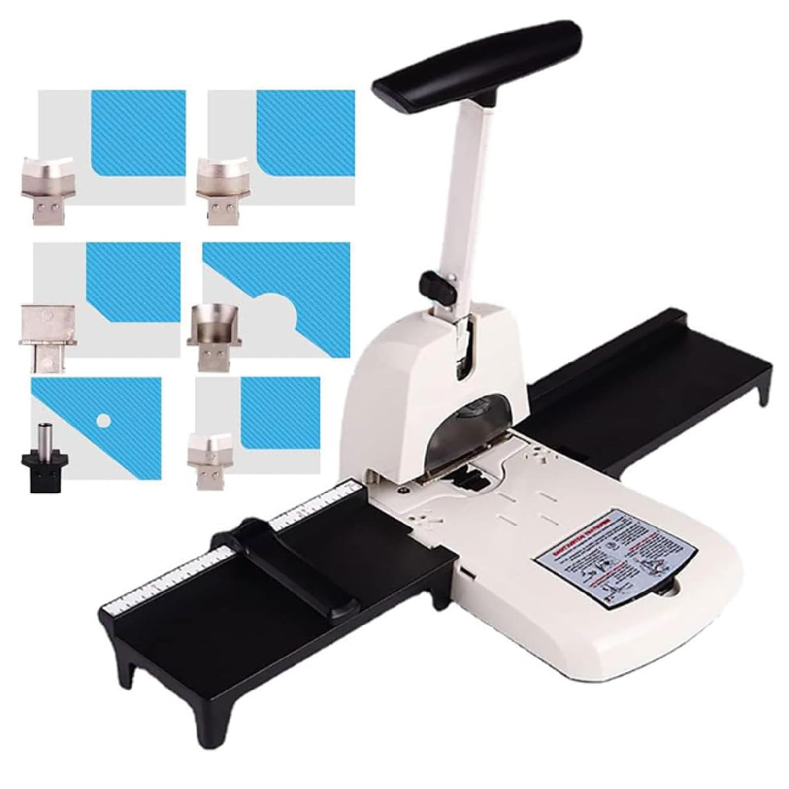 Machine à arrondir les angles 6 en 1, perforatrice d'angles de papier avec rayons R3,5 mm, R6 mm et R10 mm, coupe-papier multi-angles, coins arrondis, demi-cercles, perforatrice robuste de 6 mm