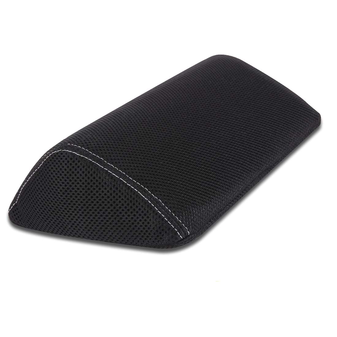 The White Willow Car Neck Rest Memory Foam Pillow with Adjustable Strap – Neck Support Cushion for Car Seat & Headrest – Helps Reduce Neck Pain – Tri Curve Pack of 1, Classic Black